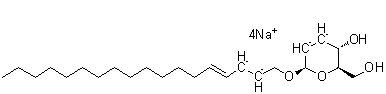 神经节苷酯 GQ1b 四钠盐分子结构 (CAS 68652-37-9)