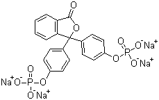 Phenolphthalein diphosphate tetrasodium salt molecular structure (CAS 68807-90-9)