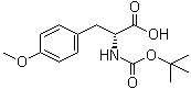 N-叔丁氧羰基-D-4-甲氧基苯丙氨酸分子结构 (CAS 68856-96-2)