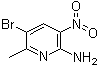 CAS # 68957-50-6, 5-Bromo-6-methyl-3-nitro-2-pyridinamine, 5-Bromo-6-methyl-3-nitropyridin-2-amine, 3-Bromo-5-nitro-6-amino-2-picoline, 6-Amino-3-bromo-5-nitro-2-picoline