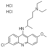 奎纳克林二盐酸盐分子结构 (CAS 69-05-6)