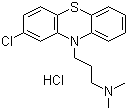Chlorpromazine hydrochloride molecular structure (CAS 69-09-0)