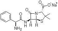 structure of CAS# 69-52-3, Ampicillin sodium