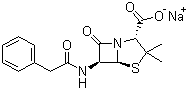structure of CAS# 69-57-8, Penicillin G sodium salt