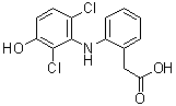 CAS # 69002-85-3, 3'-Hydroxydiclofenac, 2-[(2,6-Dichloro-3-hydroxyphenyl)amino]benzeneacetic acid