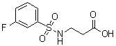 structure of CAS# 690646-10-7, N-[(3-氟苯基)磺酰基]-beta-丙氨酸