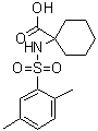 structure of CAS# 690646-16-3, 1-[[(2,5-二甲基苯基)磺酰基]氨基]环己烷羧酸