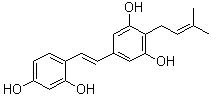 4-Prenyloxyresveratrol molecular structure (CAS 69065-16-3)