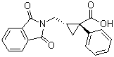 structure of CAS# 69160-56-1, (Z)-1-Phenyl-2-(phthalimidomethyl)cyclopropanecarboxylic acid