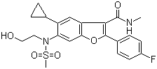 CAS # 691852-58-1, HCV 796, Nesbuvir, 5-Cyclopropyl-2-(4-fluorophenyl)-6-[(2-hydroxyethyl)(methylsulfonyl)amino]-N-methyl-3-benzofurancarboxamide