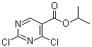 structure of CAS# 69312-43-2, 1-Methylethyl 2,4-dichloropyrimidine-5-carboxylate