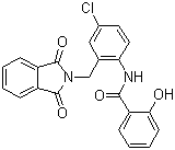 structure of CAS# 693288-97-0, N-[4-Chloro-2-[(1,3-dihydro-1,3-dioxo-2H-isoindol-2-yl)methyl]phenyl]-2-hydroxybenzamide