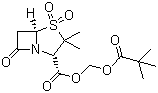 CAS # 69388-79-0, Sulbactam pivoxil, 3,3-Dimethyl-7-oxo-4-thia-1-azabicyclo[3.2.0]heptane-2-carboxylic acid (2,2-dimethyl-1-oxopropoxy)methyl ester 4,4-dioxide