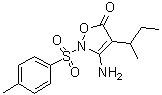 CAS # 6940-73-4, 3-Amino-2-[(4-methylphenyl)sulfonyl]-4-(1-methylpropyl)-5(2H)-isoxazolone, NSC 60183