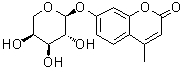 structure of CAS# 69414-26-2, 7-(alpha-L-Arabinopyranosyloxy)-4-methyl-2H-1-benzopyran-2-one