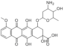 structure of CAS# 69429-21-6, 9-Carboxy Doxorubicin Impurity