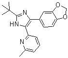 structure of CAS# 694433-59-5, 2-[4-(1,3-苯并二恶茂-5-基)-2-(叔丁基)-1H-咪唑-5-基]-6-甲基吡啶