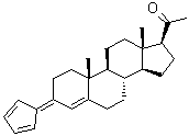 3-(2,4-环戊二烯-1-亚基)孕甾-4-烯-20-酮分子结构 (CAS 6952-10-9)
