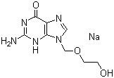 structure of CAS# 69657-51-8, Aciclovir sodium