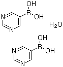 嘧啶-5-硼酸半水合物分子结构 (CAS 696602-91-2)