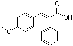 CAS # 6968-77-0, alpha-[(4-Methoxyphenyl)methylene]benzeneacetic acid, NSC 39459, NSC 638183, NSC 66265