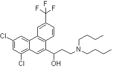 structure of CAS# 69756-53-2, Halofantrine