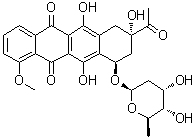 CAS 登录号：69779-23-3, (8S-顺式)-8-乙酰基-10-[(2,6-二脱氧-alpha-D-吡喃核己糖基)氧基]-7,8,9,10-四氢-6,8,11-三羟基-1-甲氧基-5,12-并四苯醌