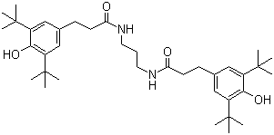 CAS # 69851-61-2, N,N'-Propane-1,3-diylbis[3-(3,5-di-tert-butyl-4-hydroxyphenyl)propionamide], Irganox-1019