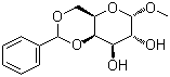 甲基 4,6-O-亚苄基-alpha-D-吡喃半乳糖苷分子结构 (CAS 6988-39-2)
