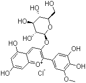 structure of CAS# 6988-81-4, Petunidin 3-O-glucoside chloride