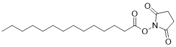 structure of CAS# 69888-86-4, 2,5-Dioxopyrrolidin-1-YL tetradecanoate