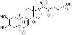 CAS 登录号：698975-64-3, 漏芦甾酮 B, (2a,3a,5a,22R)-2,3,14,20,22,25-六羟基胆甾-7-烯-6-酮