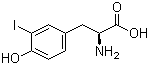 3-碘-L-酪氨酸分子结构 (CAS 70-78-0)