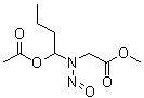 2-[[1-(乙酰氧基)丁基]亚硝基氨基]乙酸甲酯分子结构 (CAS 70103-83-2)