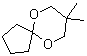 CAS # 702-75-0, 8,8-Dimethyl-6,10-dioxaspiro[4.5]decane, 2,2-Tetramethylene-5,5-dimethyl-m-dioxane, 5,5-Dimethyl-1,3-dioxane-2-spirocyclopentane, NSC 7004