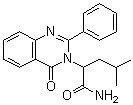 alpha-(2-甲基丙基)-4-氧代-2-苯基-3(4H)-喹唑啉乙酰胺分子结构 (CAS 70203-76-8)
