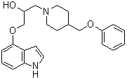 CAS # 70260-53-6, Mindodilol, BM 12434, alpha-[(1H-Indol-4-yloxy)methyl]-4-(phenoxymethyl)-1-piperidineethanol