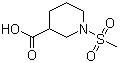 structure of CAS# 702670-29-9, 1-(Methylsulfonyl)-3-piperidinecarboxylic acid