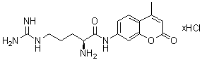 CAS 登录号：70274-89-4, (S)-2-氨基-5-[(氨基亚胺甲基)氨基]-N-(4-甲基-2-氧代-2H-1-苯并吡喃-7-基)戊烷酰胺盐酸盐
