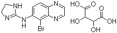structure of CAS# 70359-46-5, Brimonidine D-tartrate