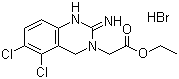 structure of CAS# 70381-75-8, 5,6-二氯-3,4-二氢-2(1H)-亚胺喹唑啉-3-乙酸乙酯氢溴酸盐