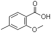 2-甲氧基-4-甲基苯甲酸分子结构 (CAS 704-45-0)