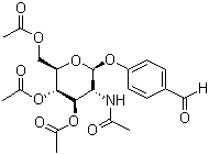 4-Formylphenyl 2-acetamido-3,4,6-tri-O-acetyl-2-deoxy-beta-D-glucopyranoside molecular structure (CAS 70622-68-3)