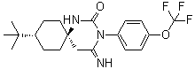CAS # 706813-22-1, trans-9-(1,1-Dimethylethyl)-4-imino-3-[4-(trifluoromethoxy)phenyl]-1,3-diazaspiro[5.5]undecan-2-one