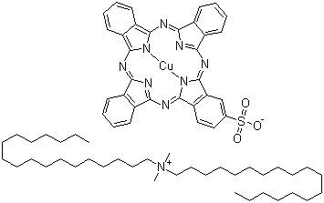 CAS # 70750-63-9, N,N-Dimethyl-N-octadecyl-1-octadecanaminium-(Sp-4-2)-[29H,31H-phthalocyanine-2- sulfonato-N29,N30,N31,N32]cuprate