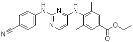 4-[[2-[(4-Cyanophenyl)amino]-4-pyrimidinyl]amino]-3,5-dimethylbenzoic acid ethyl ester molecular structure (CAS 708254-90-4)
