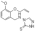 CAS # 708991-09-7, 2,4-Dihydro-4-[[[3-methoxy-2-(2-propenyloxy)phenyl]methyl]amino]-3H-1,2,4-triazole-3-thione