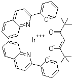 (OC-6-33)-二[2-(2-喹啉基)苯基](2,2,6,6-四甲基-3,5-庚烷二酮)铱分子结构 (CAS 713079-03-9)