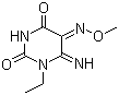 CAS # 71342-66-0, 1-Ethyl-6-iminodihydropyrimidine-2,4,5(3H)-trione 5-(O-methyloxime)