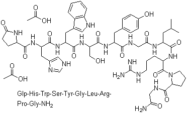 Gonadorelin diacetate molecular structure (CAS 71447-49-9)